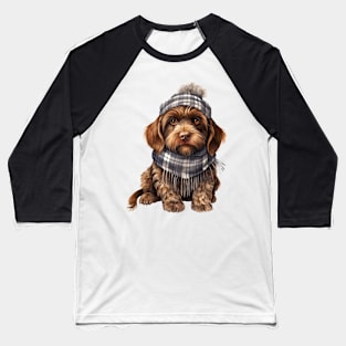 Winter Wirehaired Pointing Griffon Dog Baseball T-Shirt